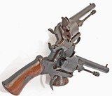 TWO ANTIQUE 7mm PINFIRE D.A. FOLDING TRIGGER 6 ROUND CIVIL WAR REVOLVERS. NO FFL. - 4 of 4