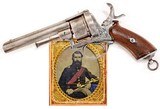 ANTIQUE LARGE ENGRAVED LEFAUCHEUX 12mm PINFIRE CIVIL WAR 6 ROUND REVOLVER. NO FFL. - 2 of 6