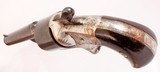 ANTIQUE RARE MOORE'S PATENT FIREARMS CO. 32 TEAT-FIRE CAL. 6 RD ENGRAVED REVOLVER. - 3 of 5