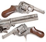 ANTIQUE RARE FRENCH BABY PERRIN D.A. 9mm CF REVOLVER CHAUDIN PAT. NO FFL. - 1 of 4