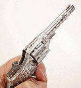 ANTIQUE ENGRAVED BLUE JACKET 1.1/2 SINGLE ACTION 7 ROUND POCKET REVOLVER. NO FFL. - 3 of 5