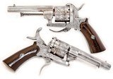 ANTIQUE ENGRAVED CIVIL WAR FRENCH LEFAUCHEUX 6 ROUND D.A. 7mm PINFIRE REVOLVER. NO FFL. - 1 of 5