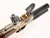 ANTIQUE T. BOLTON.Co. LONDON DOUBLE BARREL FLINTLOCK POCKET PISTOL. - 5 of 7