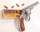 ANTIQUE RARE ANTIQUE MERWIN HULBERT SMALL FRAME D.A. 7 ROUND 32 S&W 5.5 BARREL REVOLVER. NO FFL. - 2 of 6