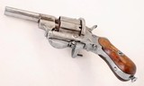 ANTIQUE CIVIL WAR LEFAUCHEUX 6 ROUND D.A. 7mm PINFIRE REVOLVER. NO FFL. - 4 of 5