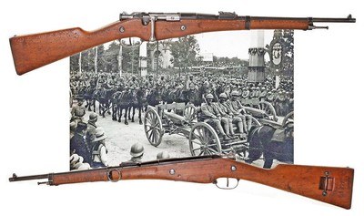 ANTIQUE FRENCH ARTILLERY BERTHIER CARBINE MODEL 1892 8x50R LEBEL. NO FFL.