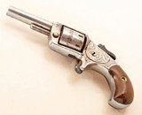 ANTIQUE ENGRAVED PRAIRIE KING 22 SHORT 7 ROUND SINGLE ACTION REVOLVER + LEATHER HOLSTER. NO FFL. - 3 of 6