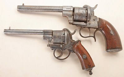 2x CIVIL WAR LEFAUCHEUX PINFIRE 12mm & 9mm REVOLVERS - Image 3 of 7