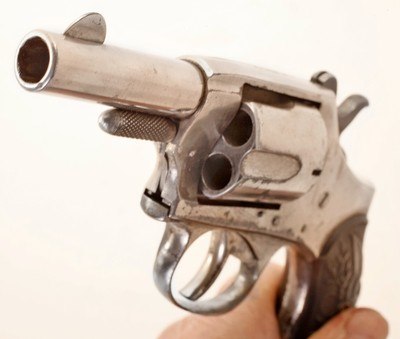 ANTIQUE SCARCE AMERICAN EAGLE IVER JOHNSON 38RF 5 ROUND DA REVOLVER. NO FFL.. - Image 2 of 6