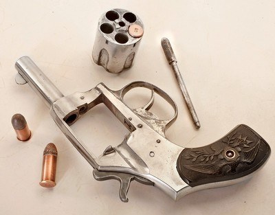 ANTIQUE SCARCE AMERICAN EAGLE IVER JOHNSON 38RF 5 ROUND DA REVOLVER. NO FFL.. - Image 3 of 6