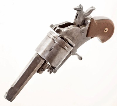 ANTIQUE RARE GERMAN 6 ROUND 32 RIMFIRE SMOOTH BORE DOUBLE ACTION REVOLVER. NO FFL - Image 5 of 6