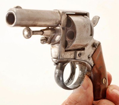 ANTIQUE BRITISH BULLDOG 32 S&W 6 ROUND DOUBLE ACTION REVOLVER. NO FFL. - Image 6 of 6