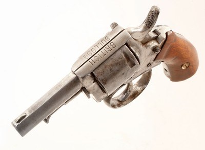 ANTIQUE BRITISH BULLDOG 32 S&W 6 ROUND DOUBLE ACTION REVOLVER. NO FFL. - Image 3 of 6