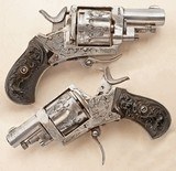 ANTIQUE ENGRAVED DOUBLE ACTION FOLDING TRIGGER 6 ROUND .32 COLT SHORT CAL. REVOLVER EXCELLENT. NO FFL. - Image 1 of 5