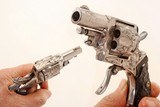 ANTIQUE ENGRAVED DOUBLE ACTION FOLDING TRIGGER 6 ROUND .32 COLT SHORT CAL. REVOLVER EXCELLENT. NO FFL. - Image 3 of 5