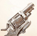 ANTIQUE ENGRAVED DOUBLE ACTION FOLDING TRIGGER 6 ROUND .32 COLT SHORT CAL. REVOLVER EXCELLENT. NO FFL. - Image 4 of 5