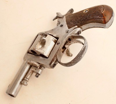 ANTIQUE BRITISH=BULL=DOG 32 S&W 5 ROUND DOUBLE ACTION REVOLVER. NO FFL. - Image 3 of 6