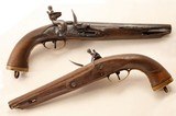 ANTIQUE FLINTLOCK SINGLE SHOT PISTOL 9 INCH 70 CALIBER. - Image 1 of 6