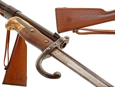 ANTIQUE FRENCH GRAS MODEL1874 11mmx 59R MILITARY BATTLE RIFLE. NO FFL. - Image 5 of 6