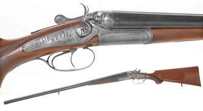 ANTIQUE SIDE by SIDE HAMMERED 16 GA ENGRAVED SHOTGUN. NO FFL. - Image 2 of 7