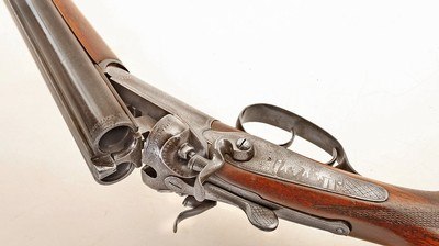ANTIQUE SIDE by SIDE HAMMERED 16 GA ENGRAVED SHOTGUN. NO FFL. - Image 5 of 7