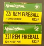 2 Boxes (40 rounds) Remington .221 Fireball - 5 of 8