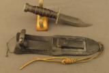 US Camillus Pilot's Survival Knife W/ Leather Sheath & Stone - 1 of 12