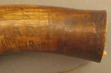 A Great Folk-Art Carved Powder Horn - 3 of 12