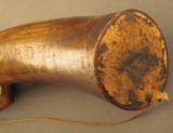 A Great Folk-Art Carved Powder Horn - 2 of 12