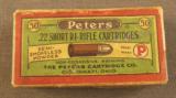 Peters .22 short RF Rifle cartridge box - 1 of 7