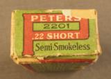 Peters .22 short RF Rifle cartridge box - 4 of 7