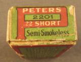 Peters .22 short RF Rifle cartridge box - 3 of 7