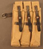 WW2 German Magazine Pouch MP.38/40 Triple Compartment - 1 of 10