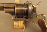 Belgian Folding Trigger Pinfire Case colored Revolver - 7 of 12