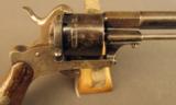 Belgian Folding Trigger Pinfire Case colored Revolver - 3 of 12