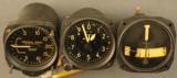 Lot of 3 WWII Aircraft Instruments - 1 of 12