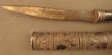 Burmese Silver-Mounted Dagger w/ Antique Ivory Grip (Dha-Hmyaung) - 5 of 9