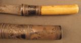 Burmese Silver-Mounted Dagger w/ Antique Ivory Grip (Dha-Hmyaung) - 4 of 9
