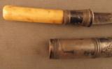 Burmese Silver-Mounted Dagger w/ Antique Ivory Grip (Dha-Hmyaung) - 2 of 9