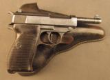 Rare WW2 German P.38 Pistol by Walther (1st Type “ac/40”) - 1 of 12