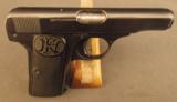 Beautiful F.N. Browning Model 1910 Pocket Pistol 1920s MFG 98% - 1 of 10