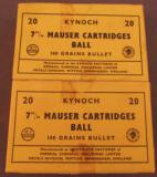 Kynoch 7 MM Mauser Ammo 40 Rnds - 1 of 2