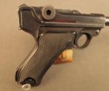 Police Marked German Luger Mauser Black Widow Pistol - 2 of 12