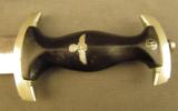 Great German SS Dress Dagger M. 1933 with Vertical Hanger - 2 of 12