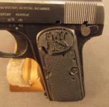 Unusual FN Browning Model 1910 Pistol with Raised Sights - 5 of 11
