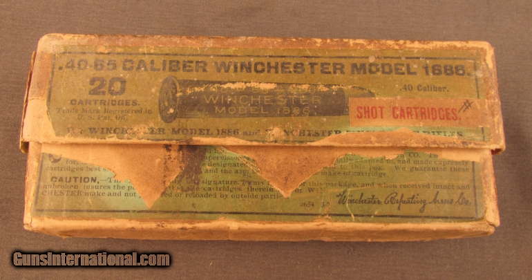 Winchester Ammo Box two Piece 40-65 Shot with 18 Cartridges