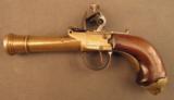 Neat Cannon Barreled Center Hammer Flintlock Pistol with safety - 4 of 10