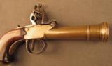 Neat Cannon Barreled Center Hammer Flintlock Pistol with safety - 3 of 10