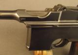 Mauser Commercial Broomhandle Flatside Pistol - 8 of 12