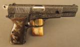 Browning High Power Pistol Exquisite Engraving - 1 of 12